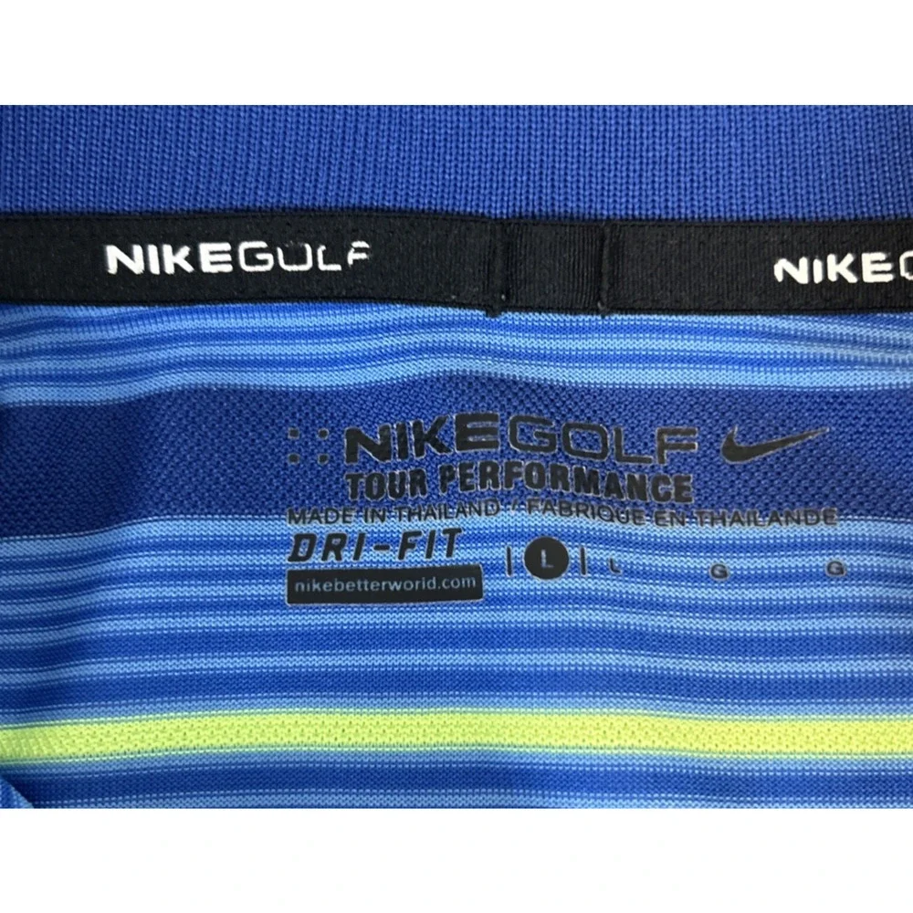 Nike‎ Golf Tour Performance Polo Shirts Dri-Fit Size Large Lot of 2 Blue L